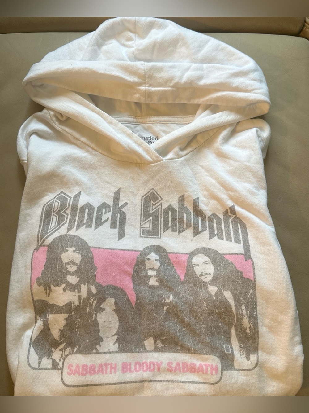 Recycled Karma Black Sabbath Ozzy Osbourne Lightweight Hood Sweatshirt Medium
